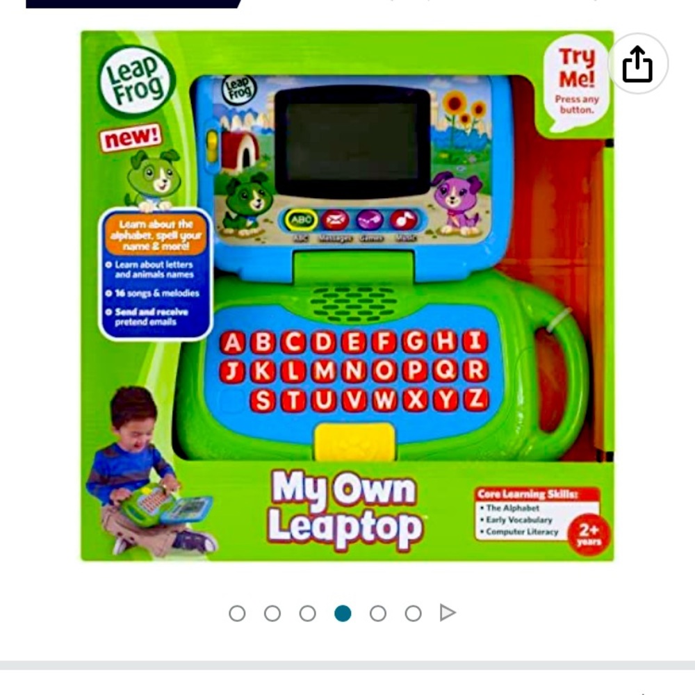 Leapfrog my own laptop ages 2+ Green Gently used